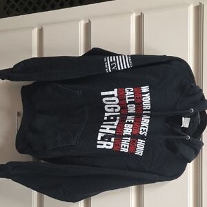 Black Graphic Hoodie Sweater